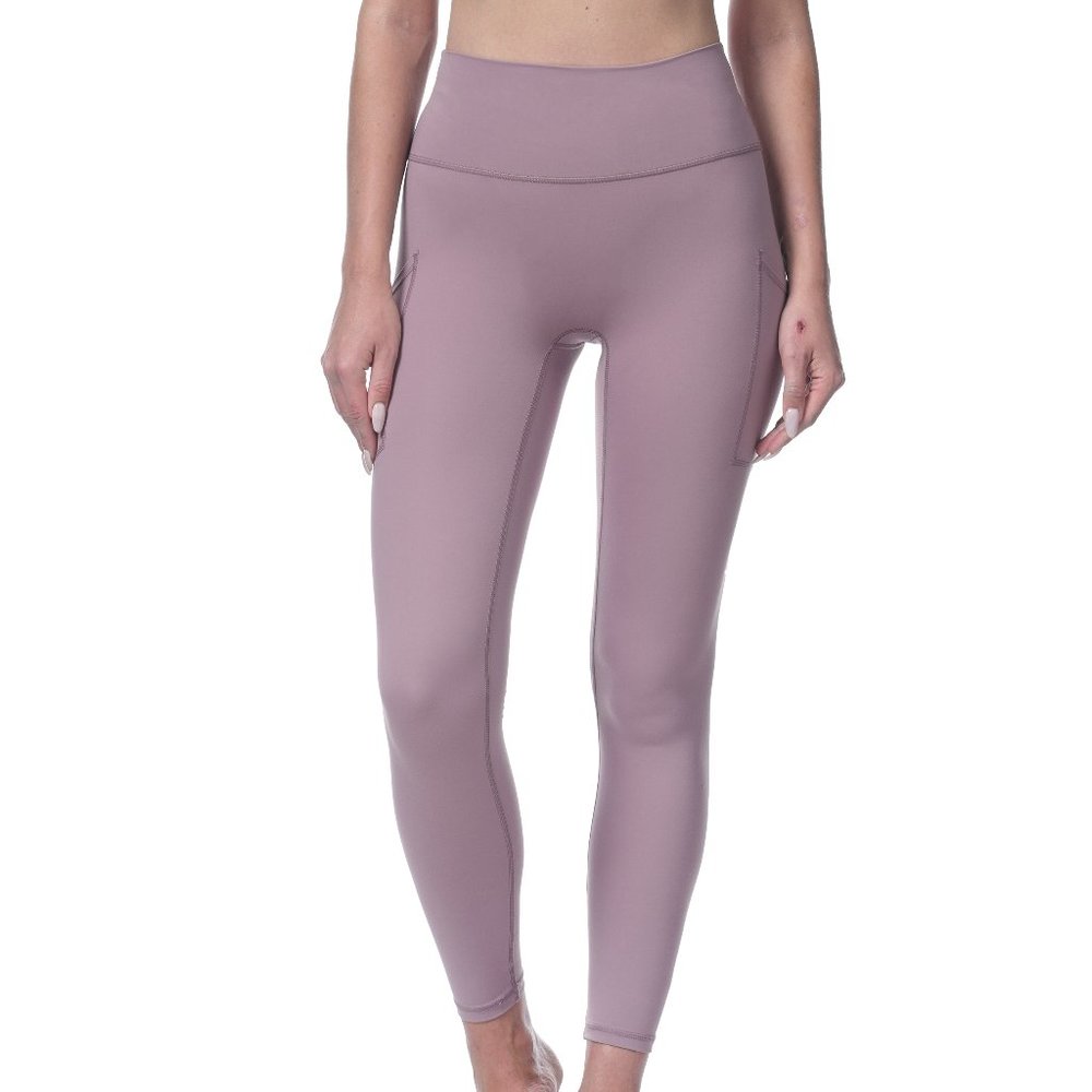 Allsense Women's Full Length High Waist Leggings Yoga Pants w/ Pocket D. Fuchsia